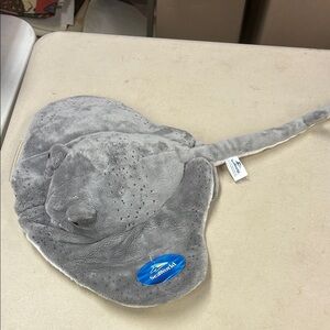 SeaWorld Gray Stuffed Stingray Sea World  sting ray